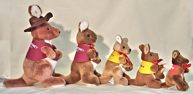 kangaroo soft toys in corporate branded jackets
